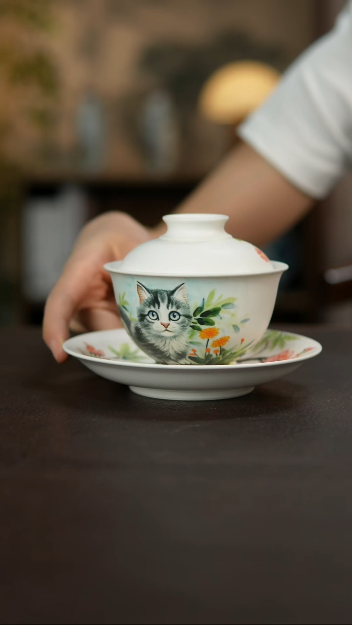 杯景德镇陶瓷杯碗柴烧多人