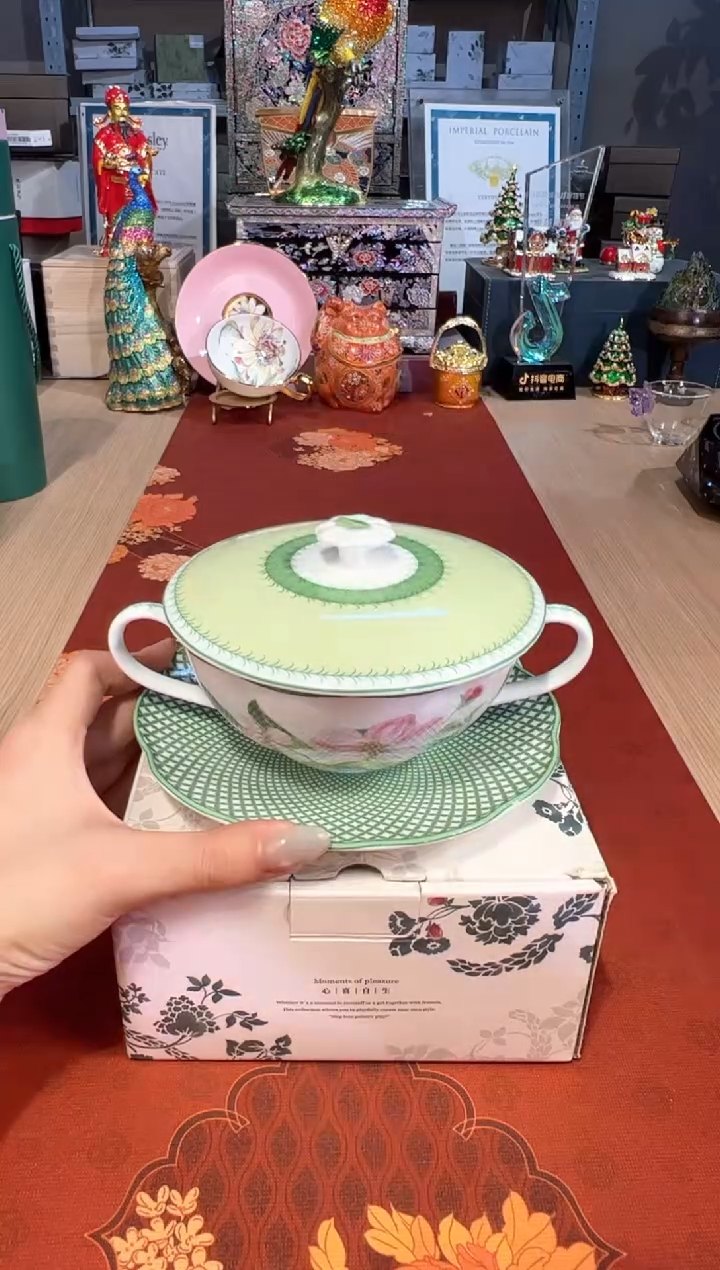 【闪购商品】杯72绿果园双耳盖碗