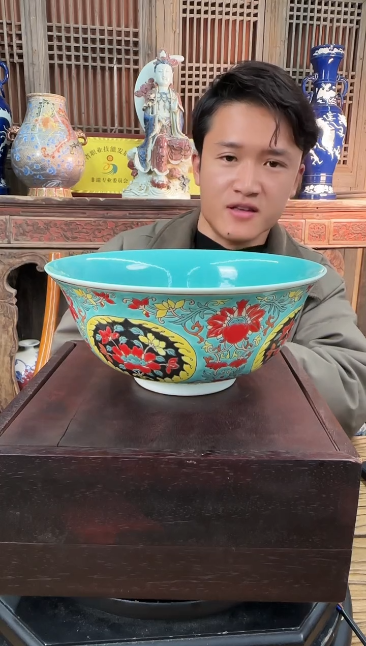 【闪购商品】摆件陶瓷 摆件 珐琅彩花卉赏碗