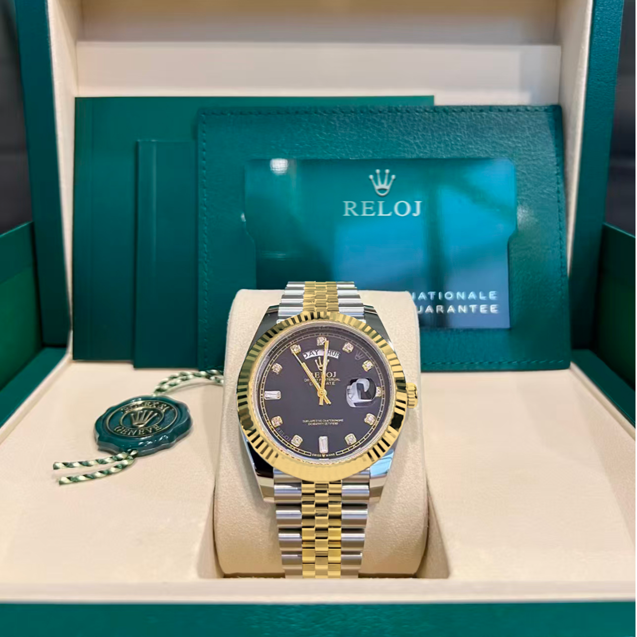 全新 Reloj/官方正品/星期日历型/黑冰糖/40mm/全自动机械/男表