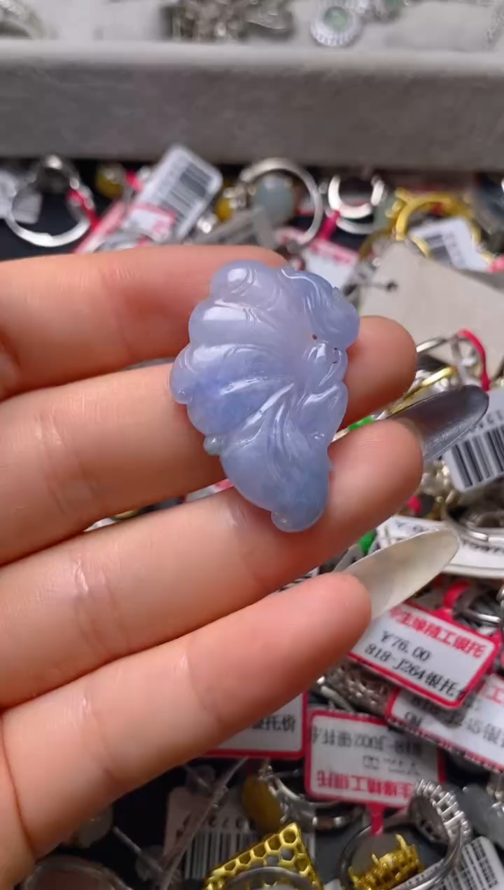 银S925镶嵌戒指翡翠百内无证书