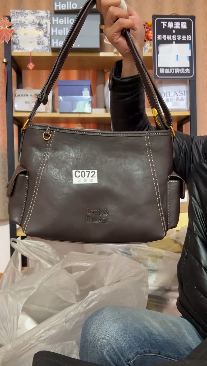 小牛剖层皮革老张家女包072