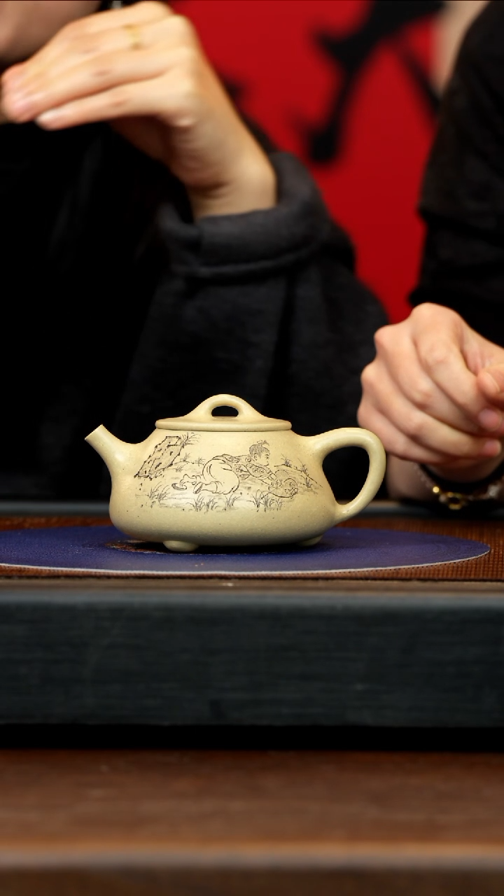 【闪购商品】紫砂茶壶CH 本绿 石瓢