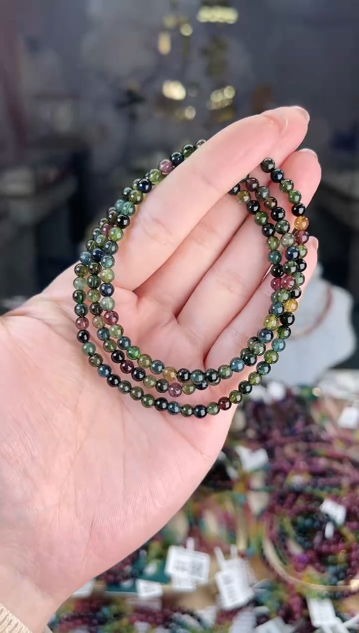 【闪购商品】碧玺/未镶嵌4mm+碧玺多圈多样性发货