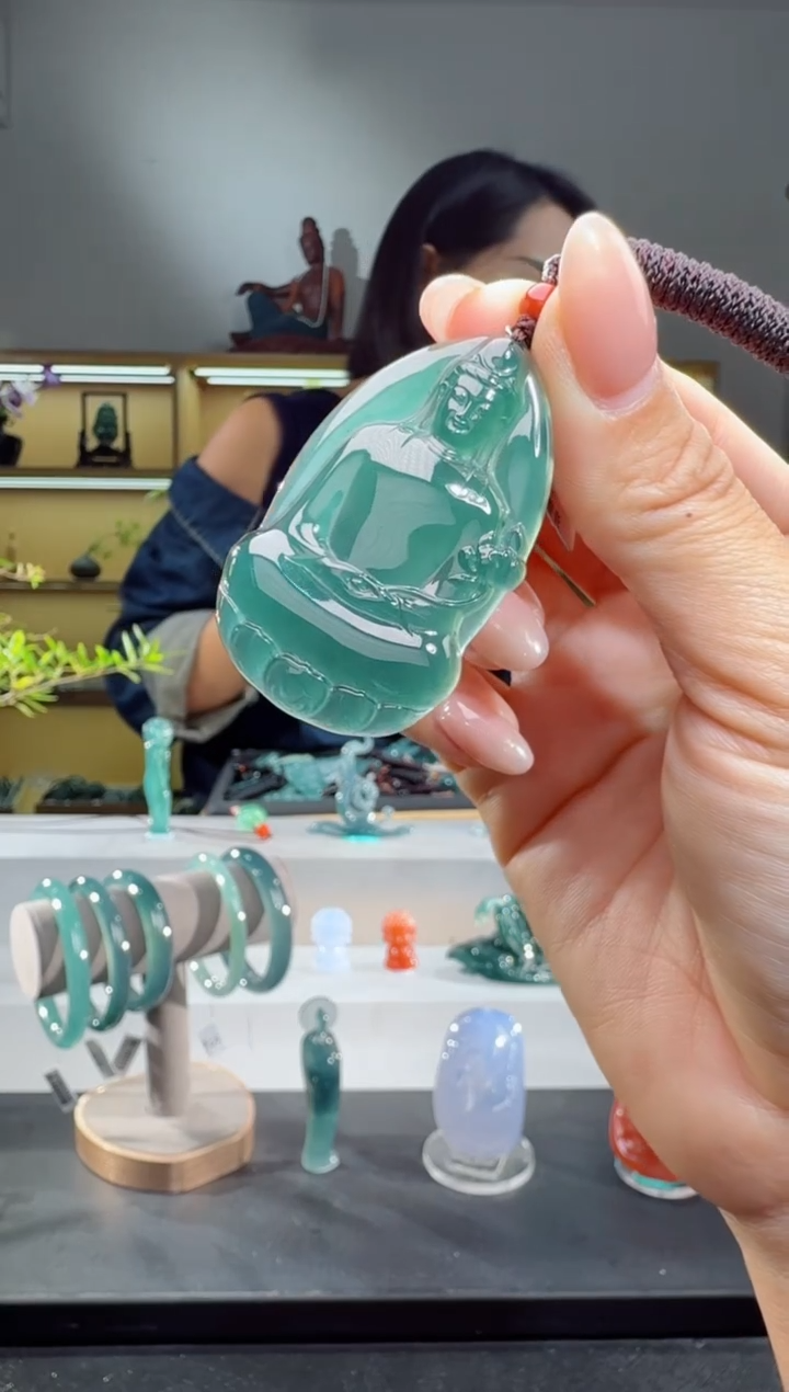 吊坠(不含链)未镶嵌翡翠观音