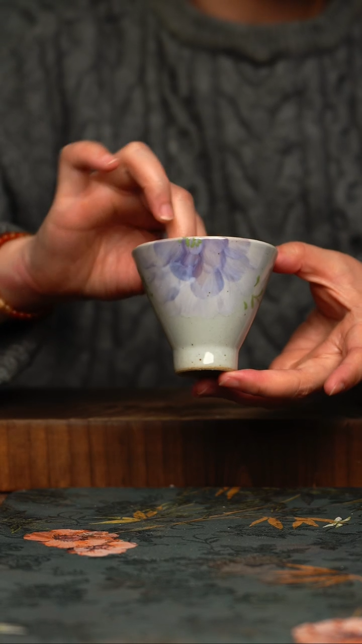 瓷片釉下彩手工手绘同款