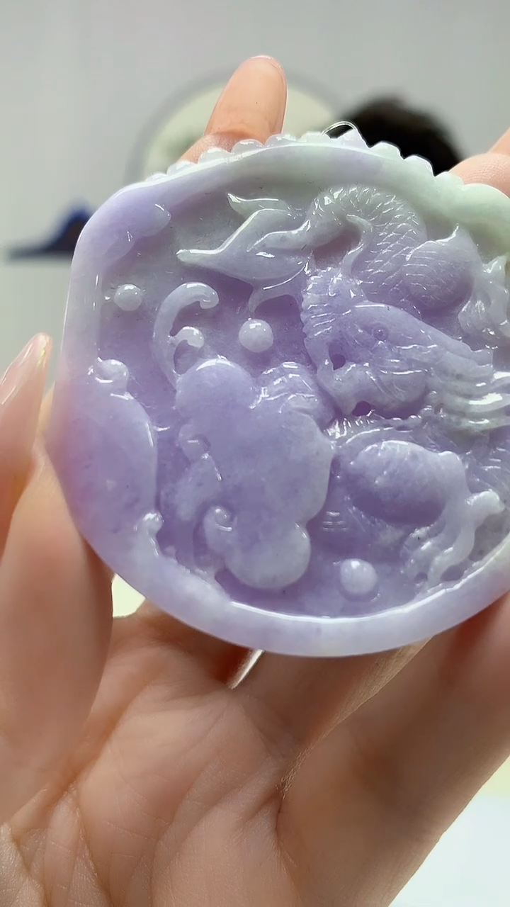 【闪购商品】定制翡翠未镶嵌1502DD-毛货挂件174