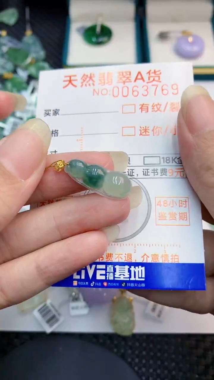 【闪购商品】翡翠颈饰18K金镶嵌000000008