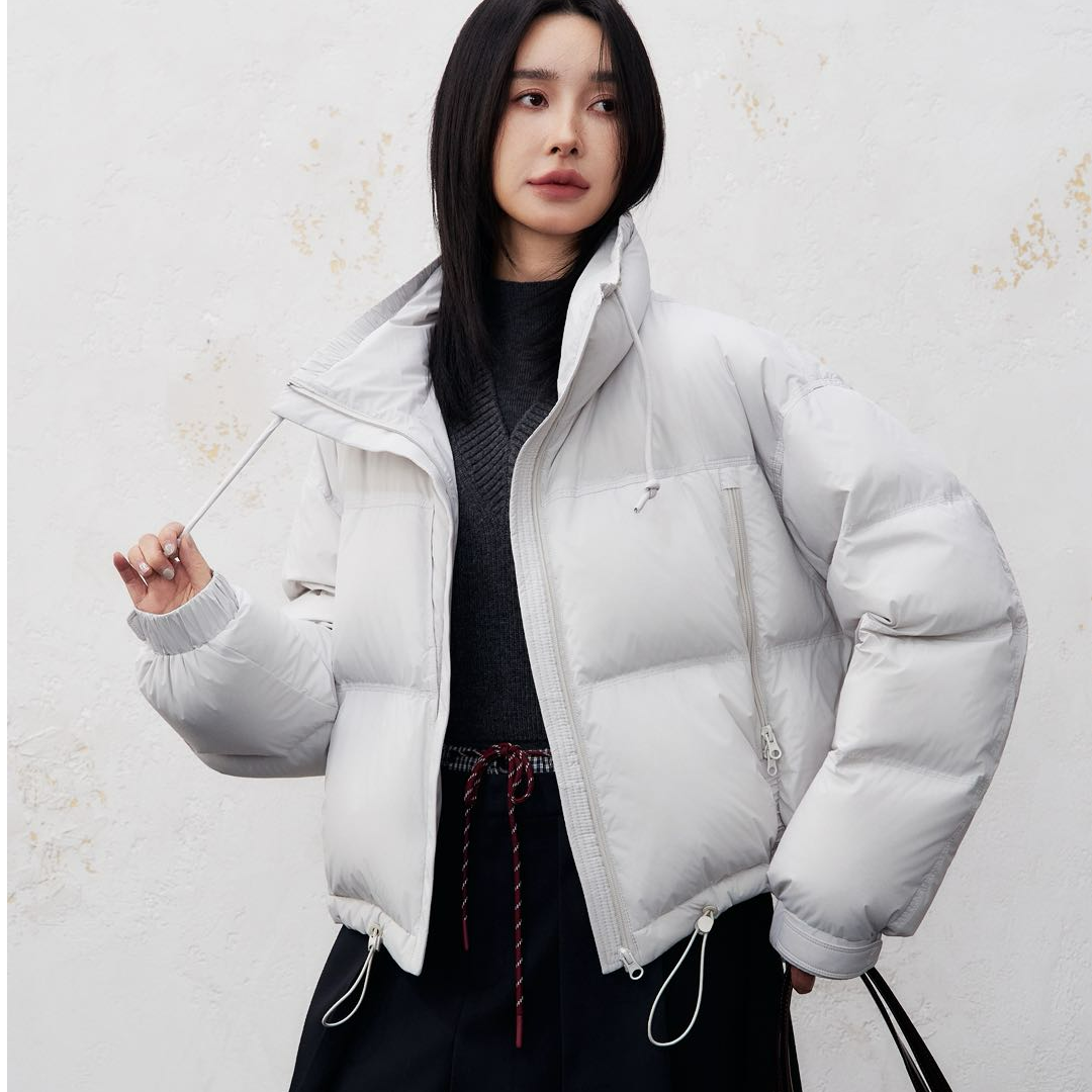 百家好时尚泡芙羽绒服短款百搭A8525