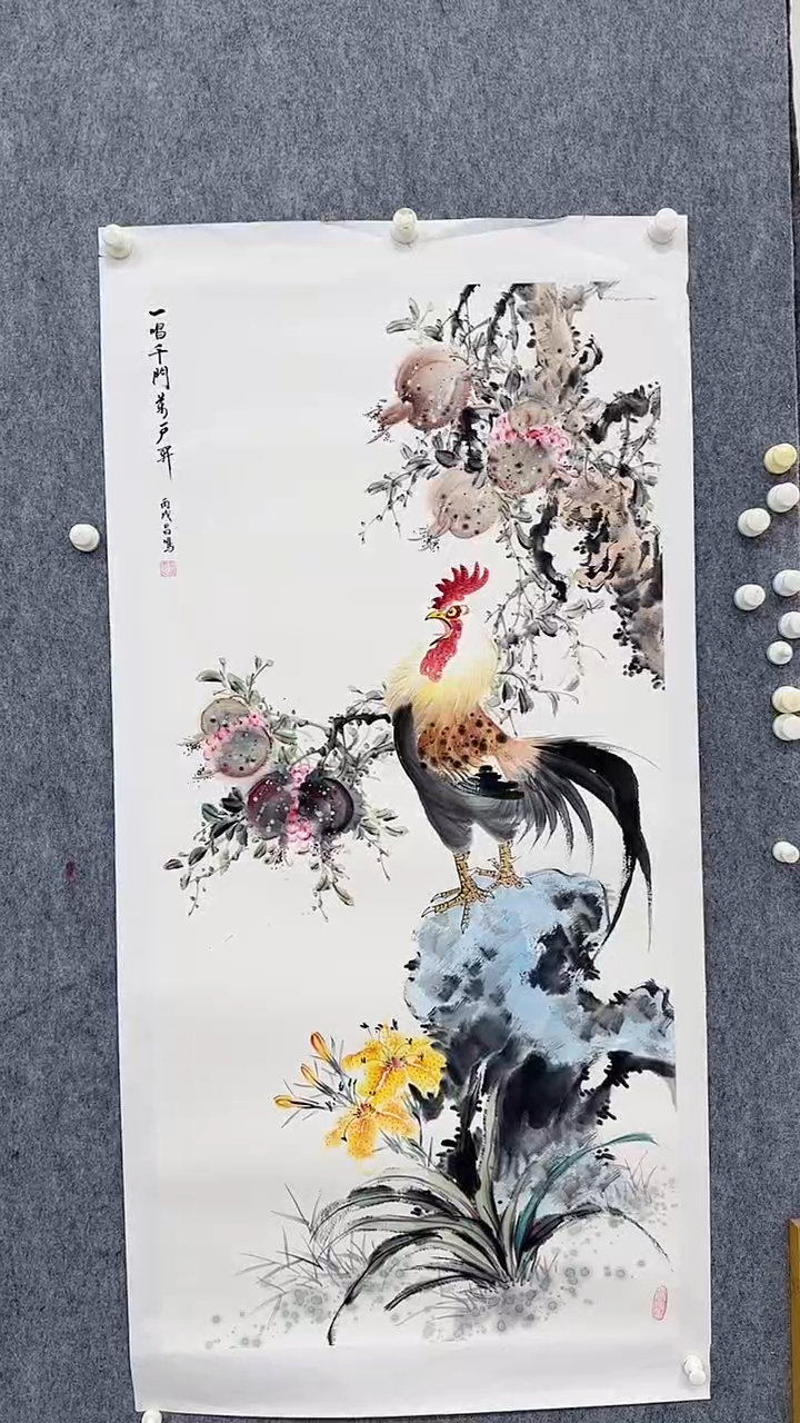 国画吴昌鸣8平尺国画作品