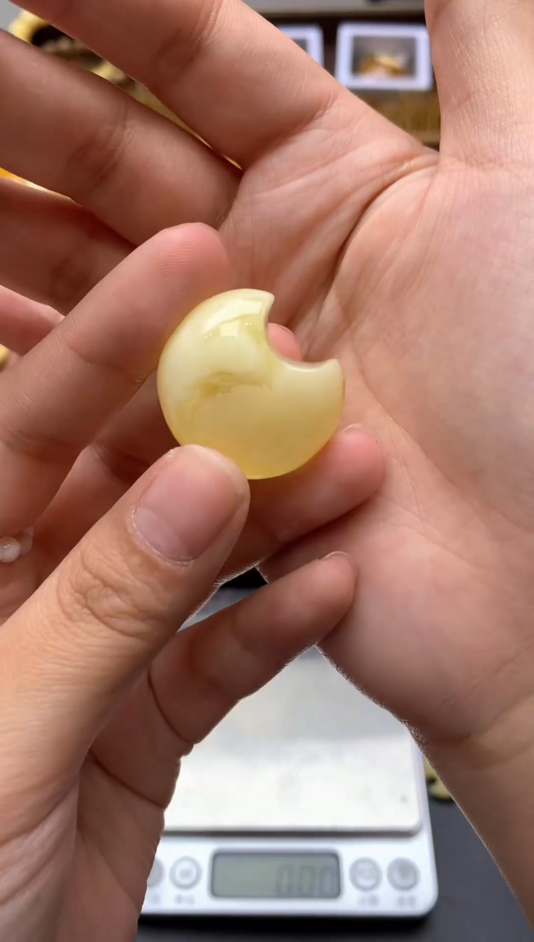 【闪购商品】琥珀珠宝奇石未镶嵌073琥珀蜜蜡微瑕花粉小坑气泡