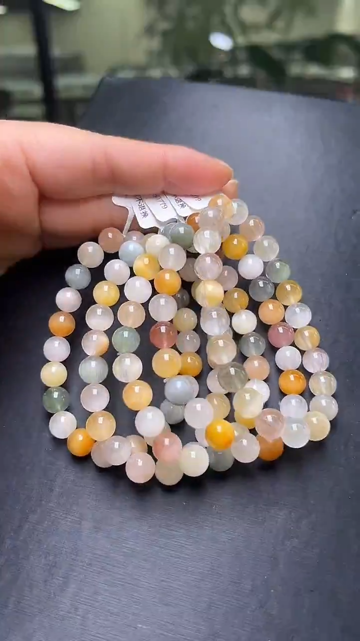 未镶嵌手串水晶彩兔毛手串8mm+ 多样性发一 JP57593