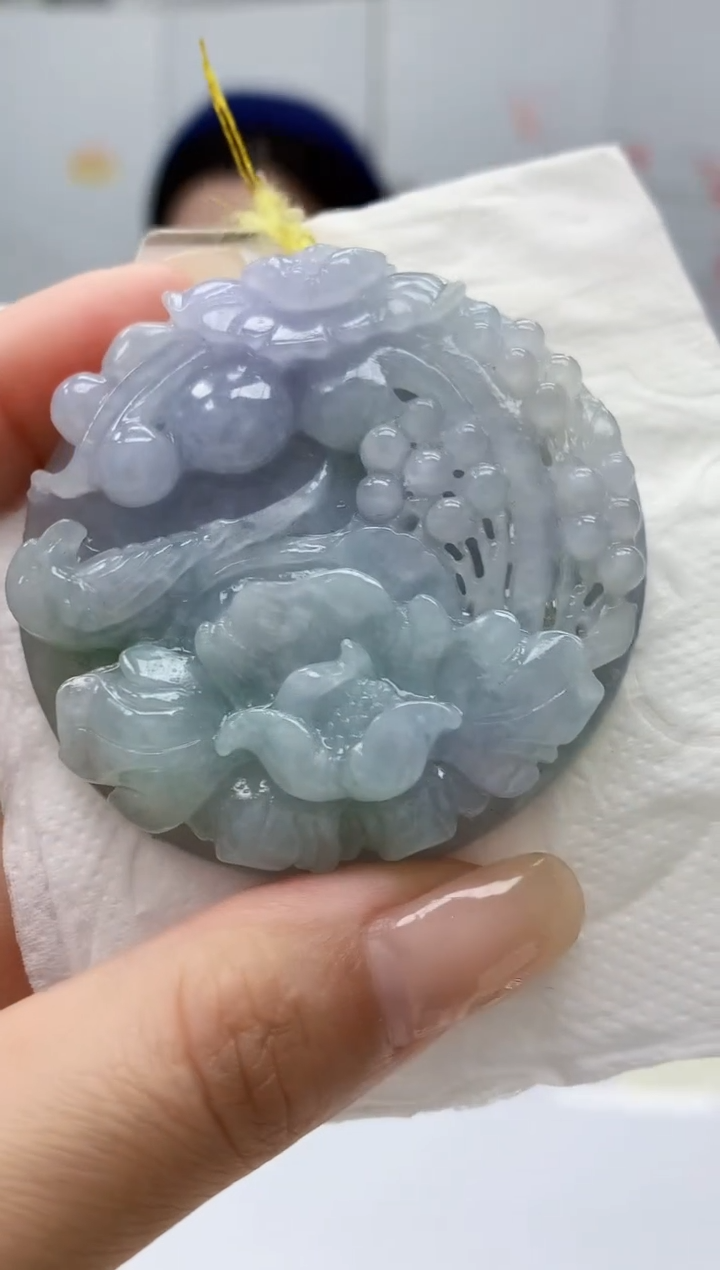 【闪购商品】定制翡翠未镶嵌0405lr-毛货挂件22