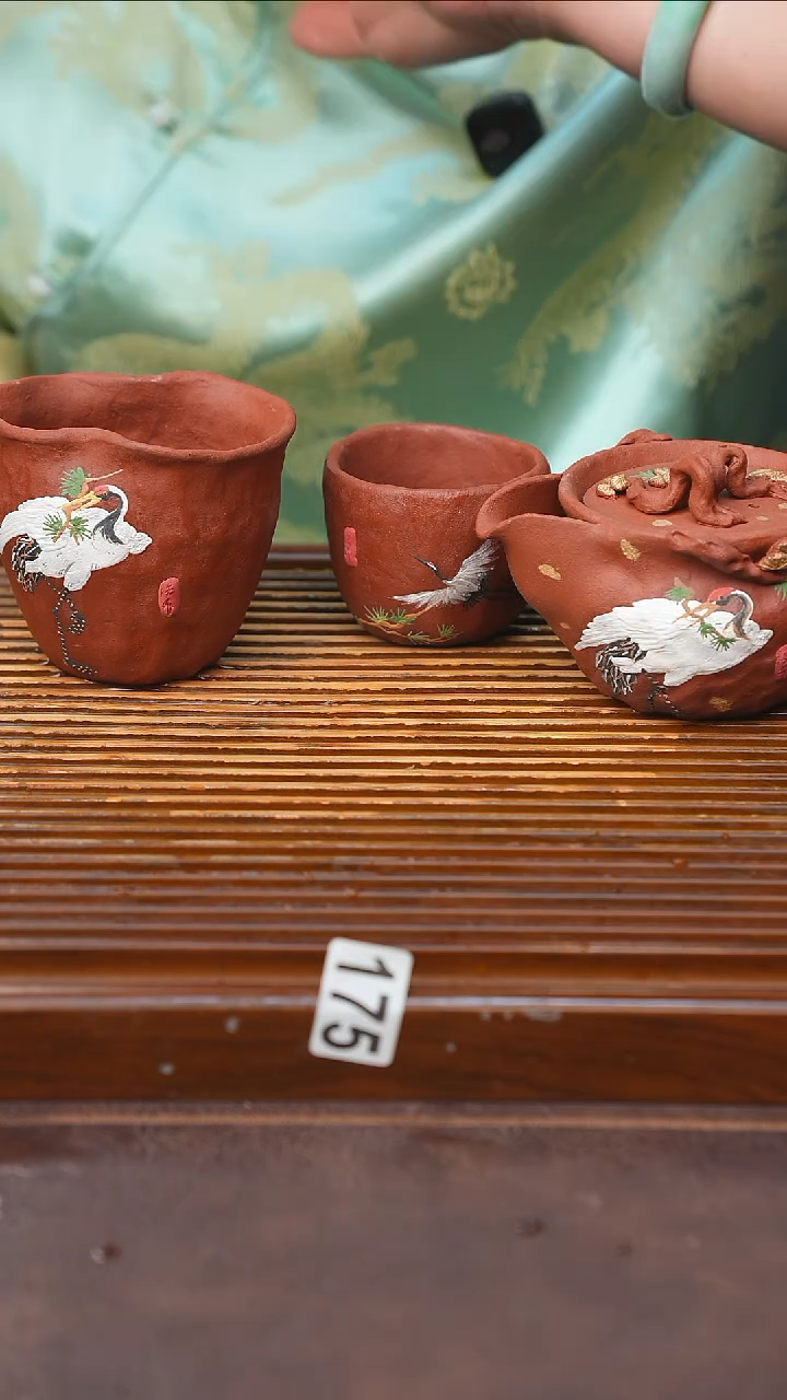万古烧粗陶手工茶具