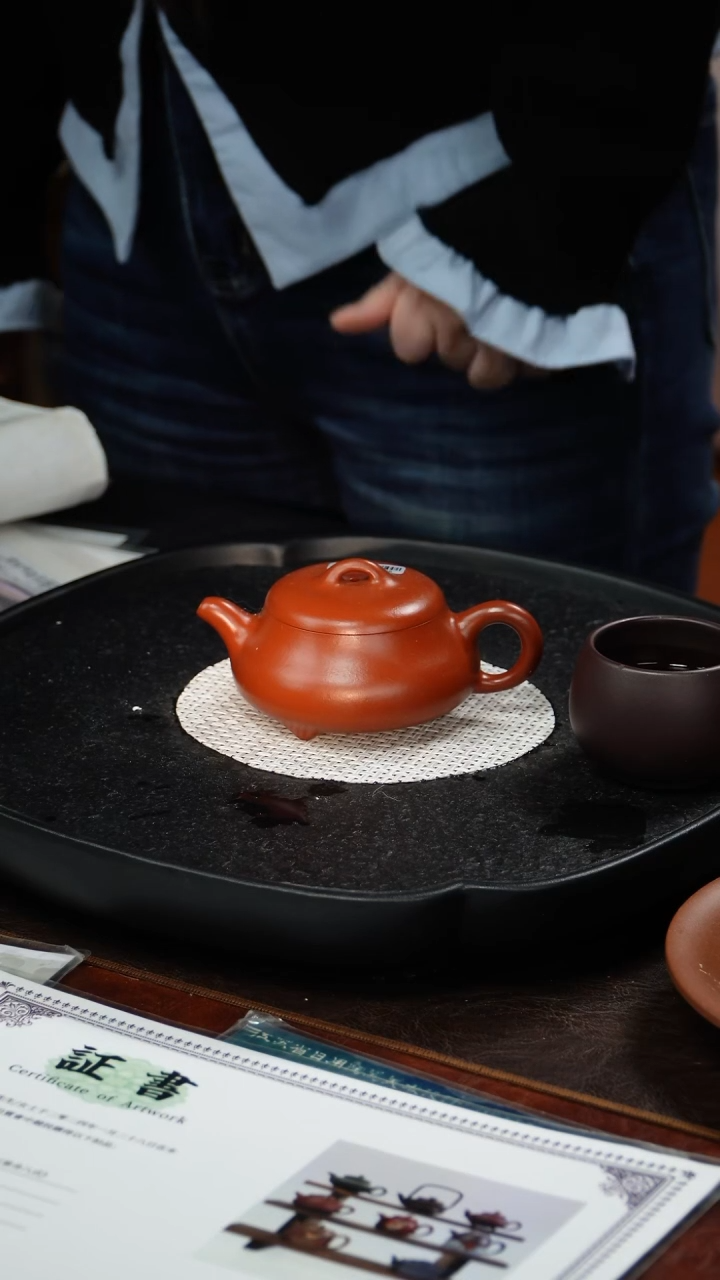 茶壶紫砂杨军保 石瓢79 大红泥 180毫升  