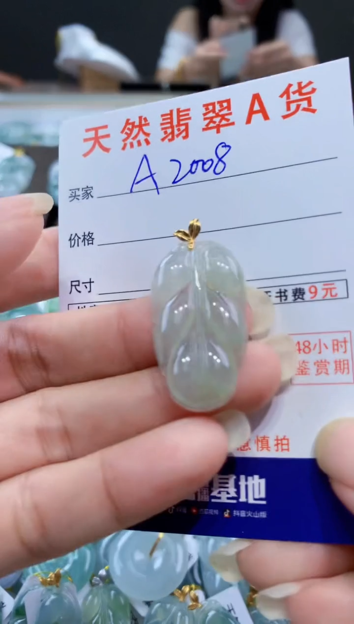 颈饰未镶嵌翡翠天然翡翠A货挂件 