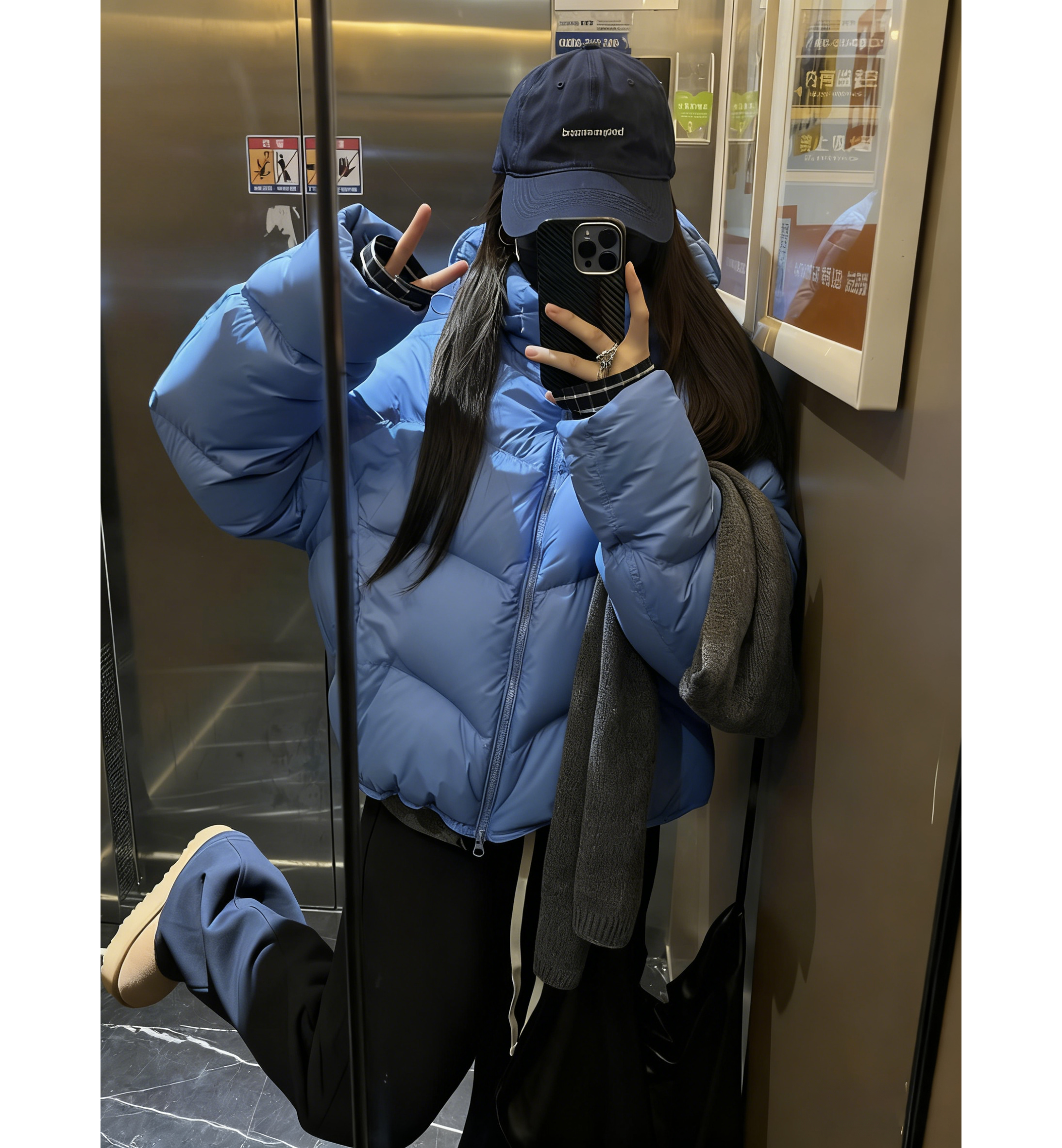 200斤大码胖mm复古连帽棉服2025冬季新款ins休闲宽松保暖棉衣外套