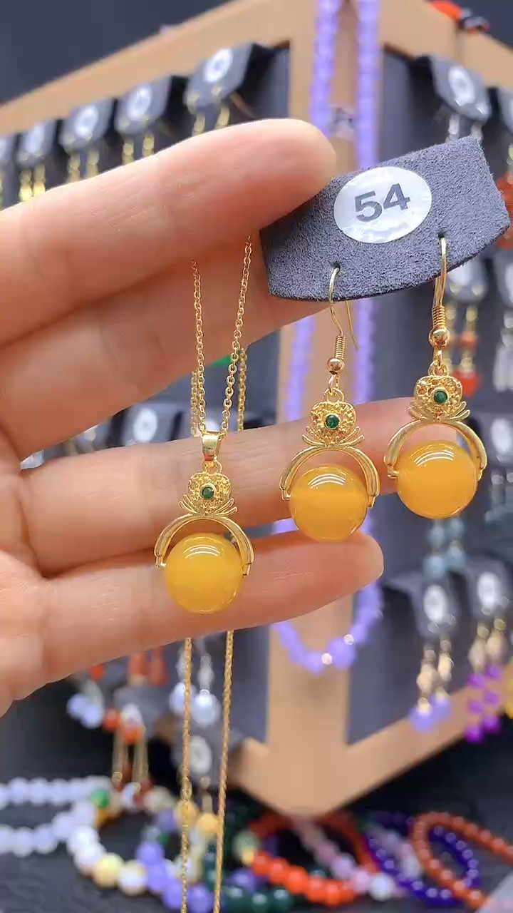 【闪购商品】玛瑙/玉髓耳坠未镶嵌耳饰