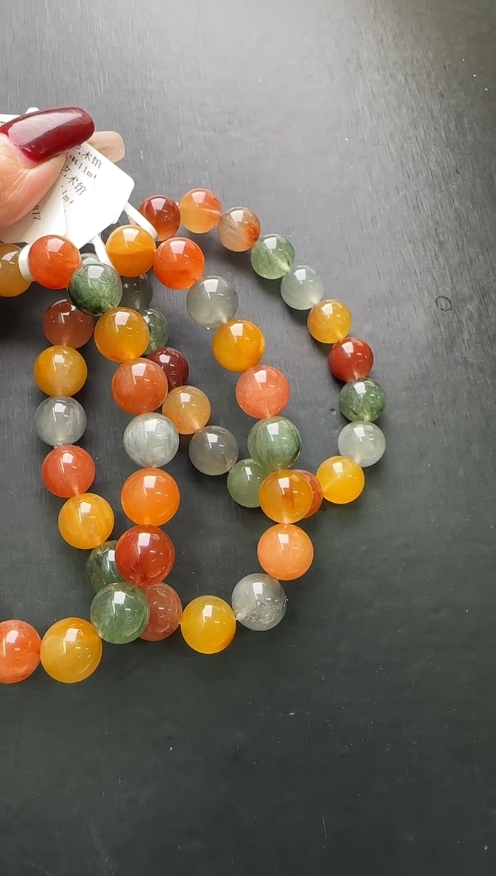 【闪购商品】水晶手串未镶嵌彩兔毛手串11m+多样性发一X30757