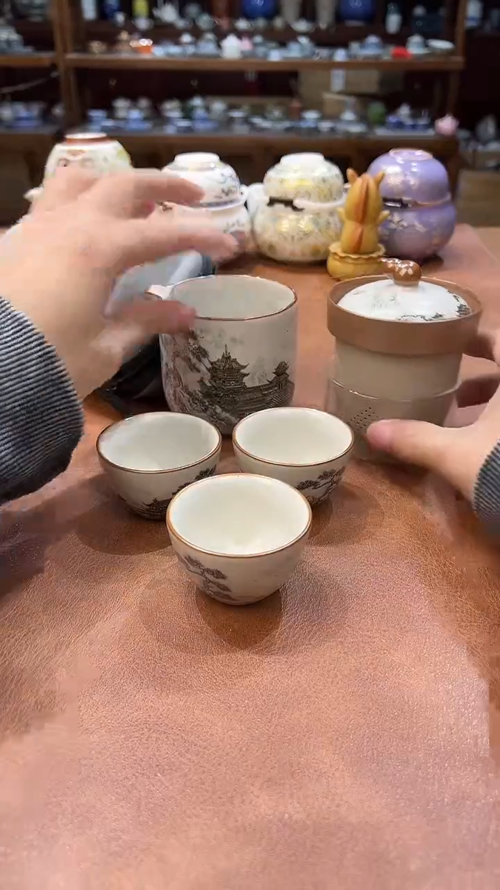 真的很便宜会开片的旅行茶具