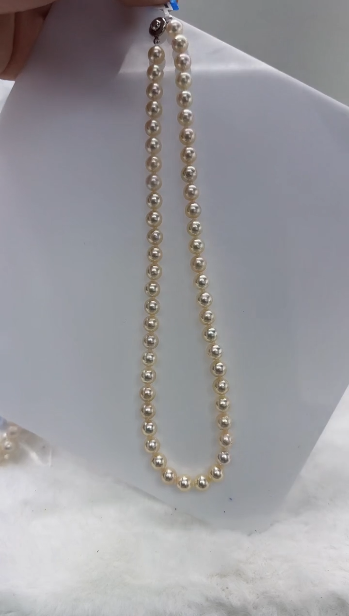 【闪购商品】海水珍珠DA银S925镶嵌t861 羽皇金串7