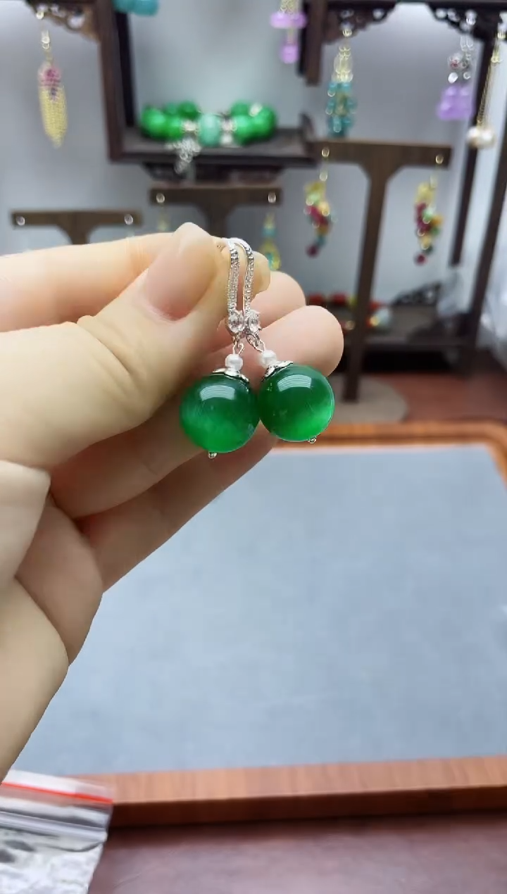 银S925镶嵌耳饰玛瑙/玉髓207000