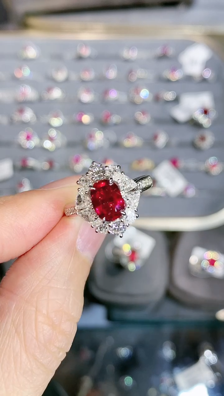 【闪购商品】红宝石戒指18K金镶嵌1.5ct/展会专属价