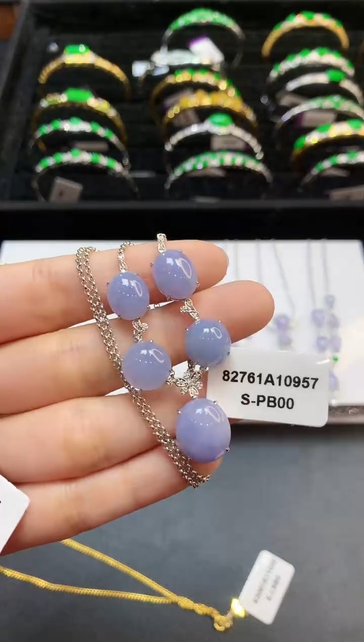 【闪购商品】翡翠套链18K金镶嵌2881    