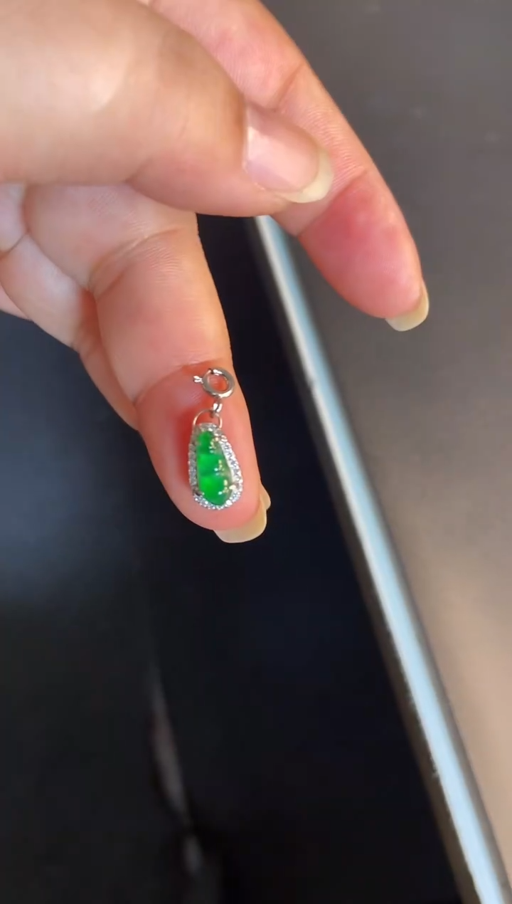 吊坠(不含链)银S925镶嵌翡翠1