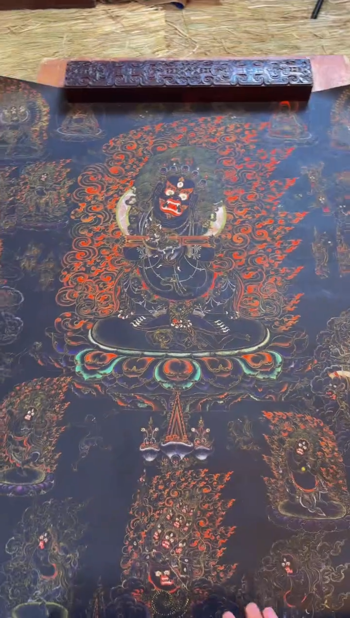 装裱画精品手绘唐卡链接--A023