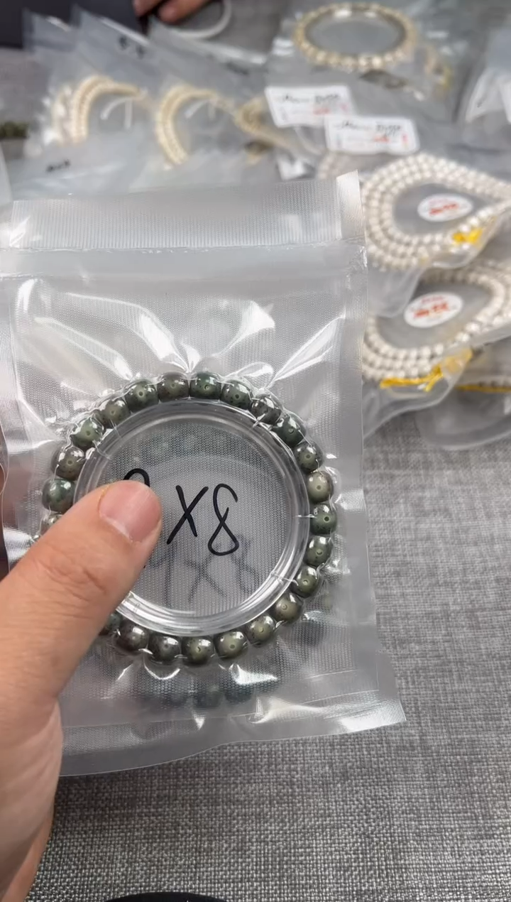 【闪购商品】星月菩提手串9*8正月绿冰玉化单圈