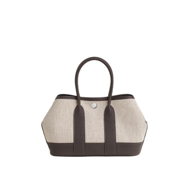 未使用 Hermes/爱马仕 小花攀攀花园包23浅米色拼乌木 K 2025