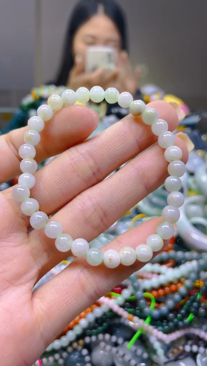 翡翠未镶嵌颈饰5MM/L/翡翠A货一图一物