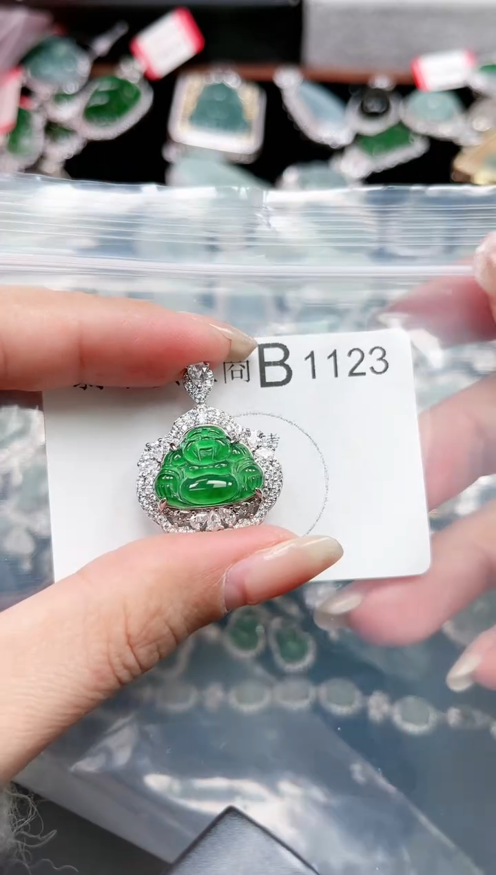 【闪购商品】翡翠颈饰未镶嵌1123赠皮绳