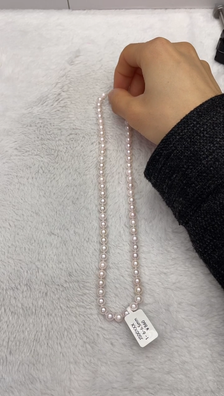 【闪购商品】海水珍珠项链银S925镶嵌AK6-6.5mm（多样性发一）