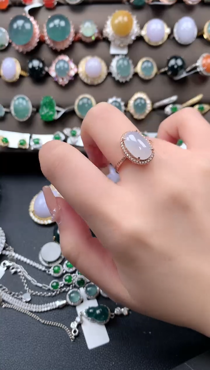 【闪购商品】翡翠戒指银S925镶嵌51244211