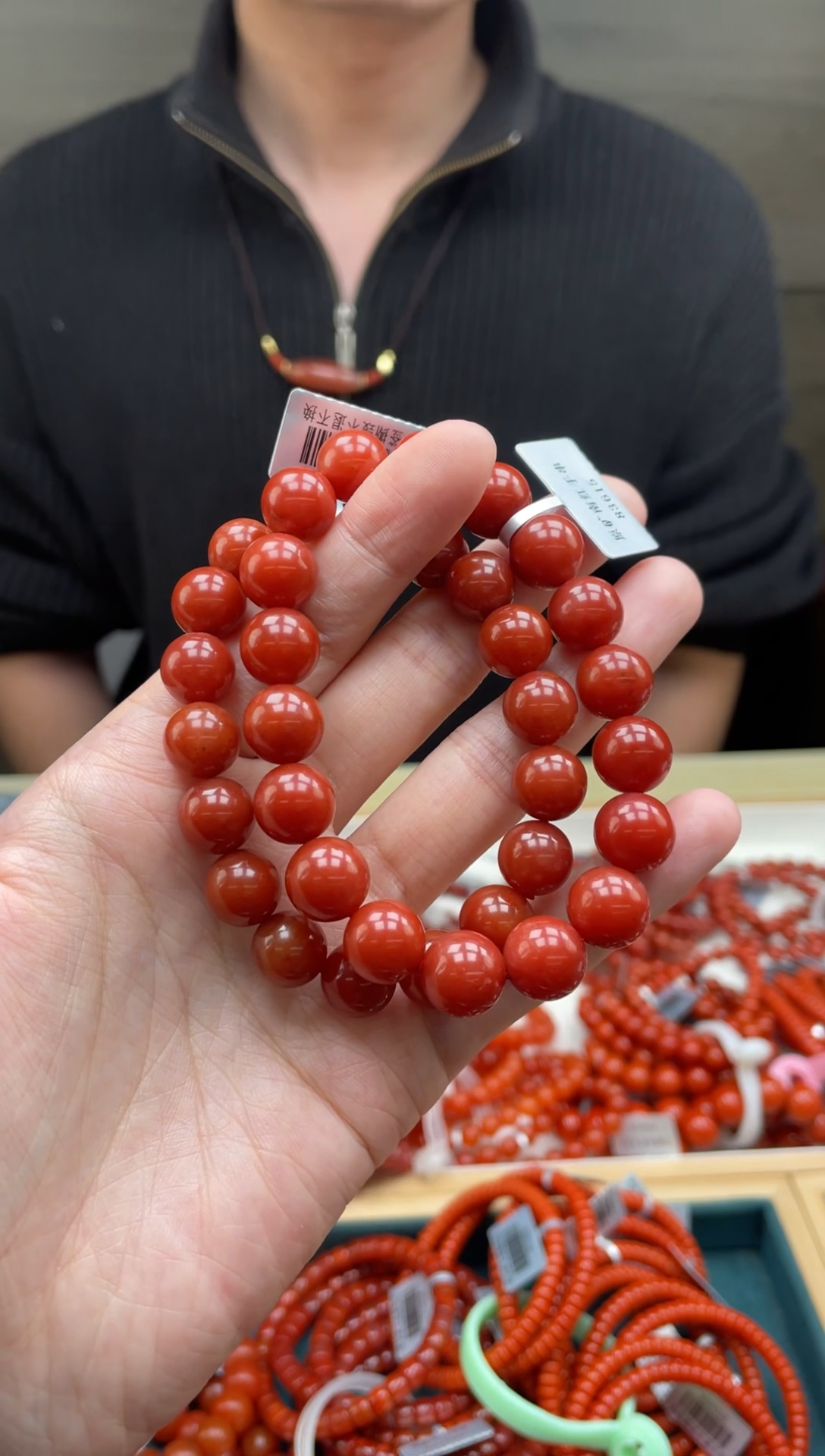 未镶嵌手串南红玛瑙原矿保山五岔路11mm多样性发一