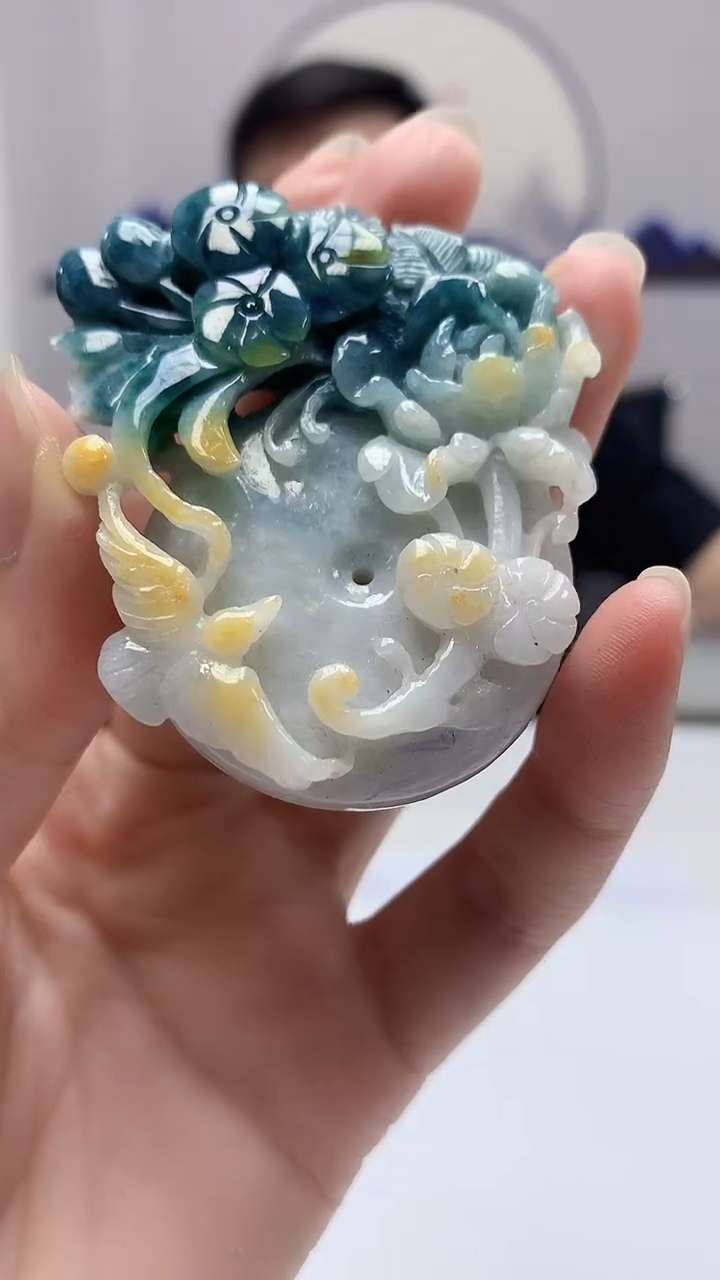 定制翡翠未镶嵌5152zm-毛货挂件97