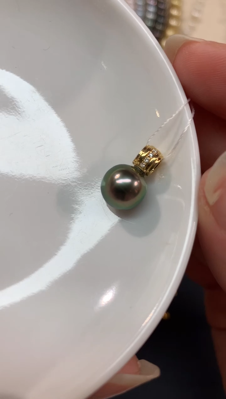 【闪购商品】海水珍珠吊坠18K金镶嵌A8|1880