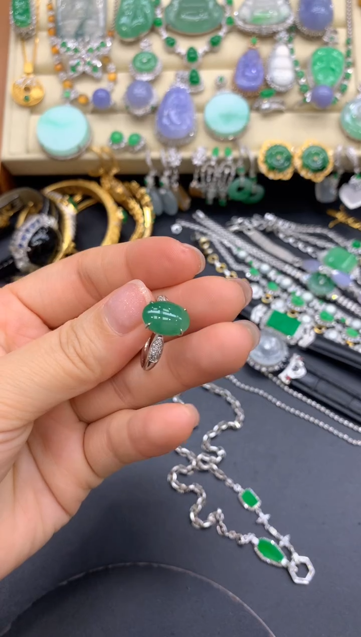 【闪购商品】翡翠戒指18K金镶嵌163-中国好珍宝