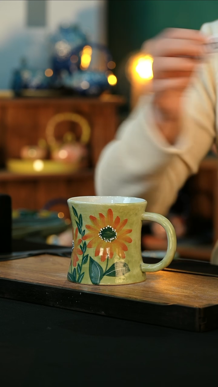 【闪购商品】杯手绘心瓷陶瓷浮力