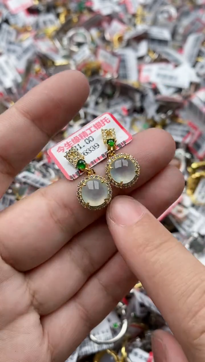 【闪购商品】翡翠戒指银S925镶嵌77777---1