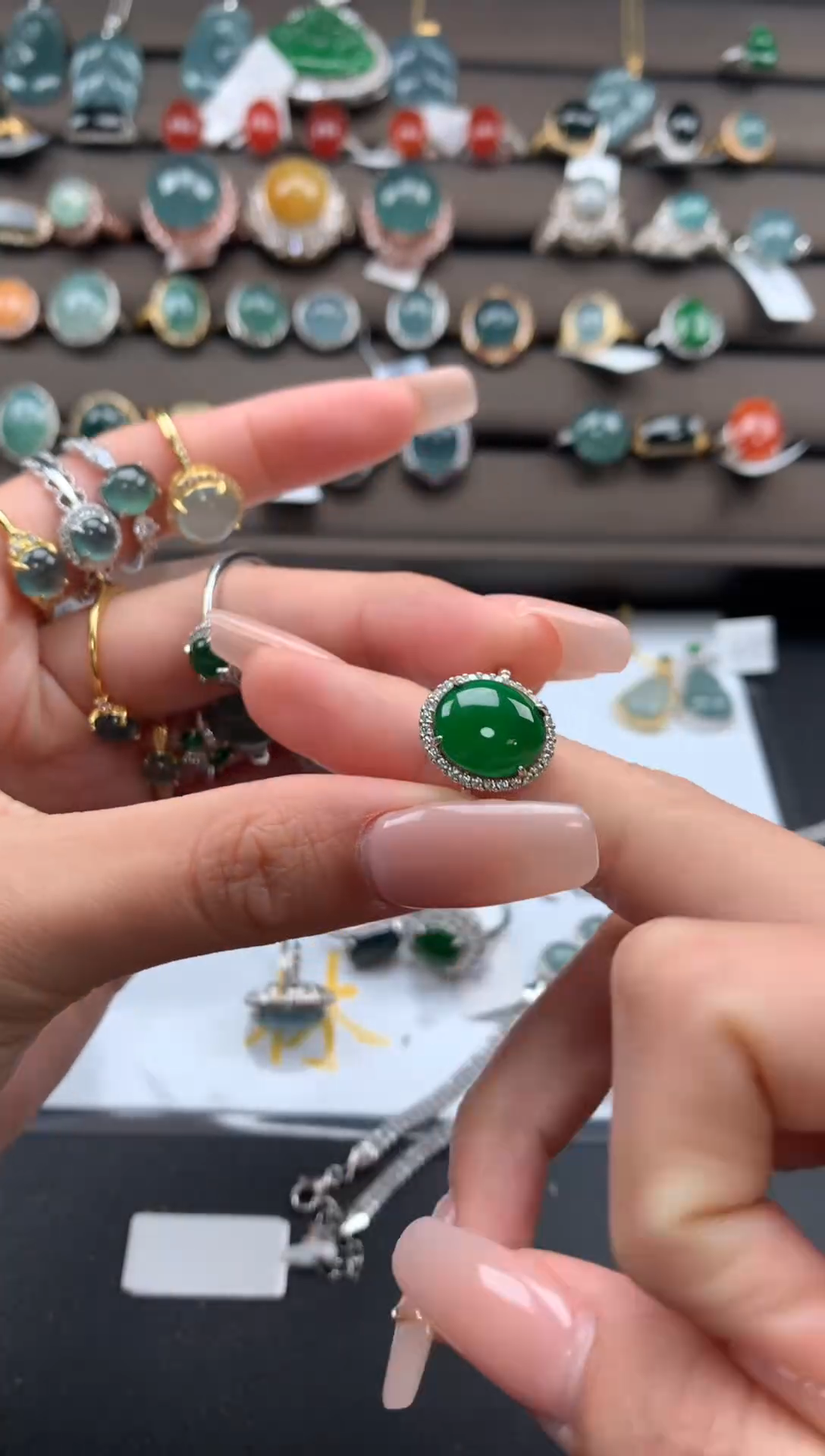 【闪购商品】翡翠戒指银S925镶嵌213123123