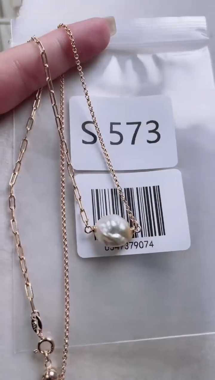 【闪购商品】海水珍珠套链银S925镶嵌S573