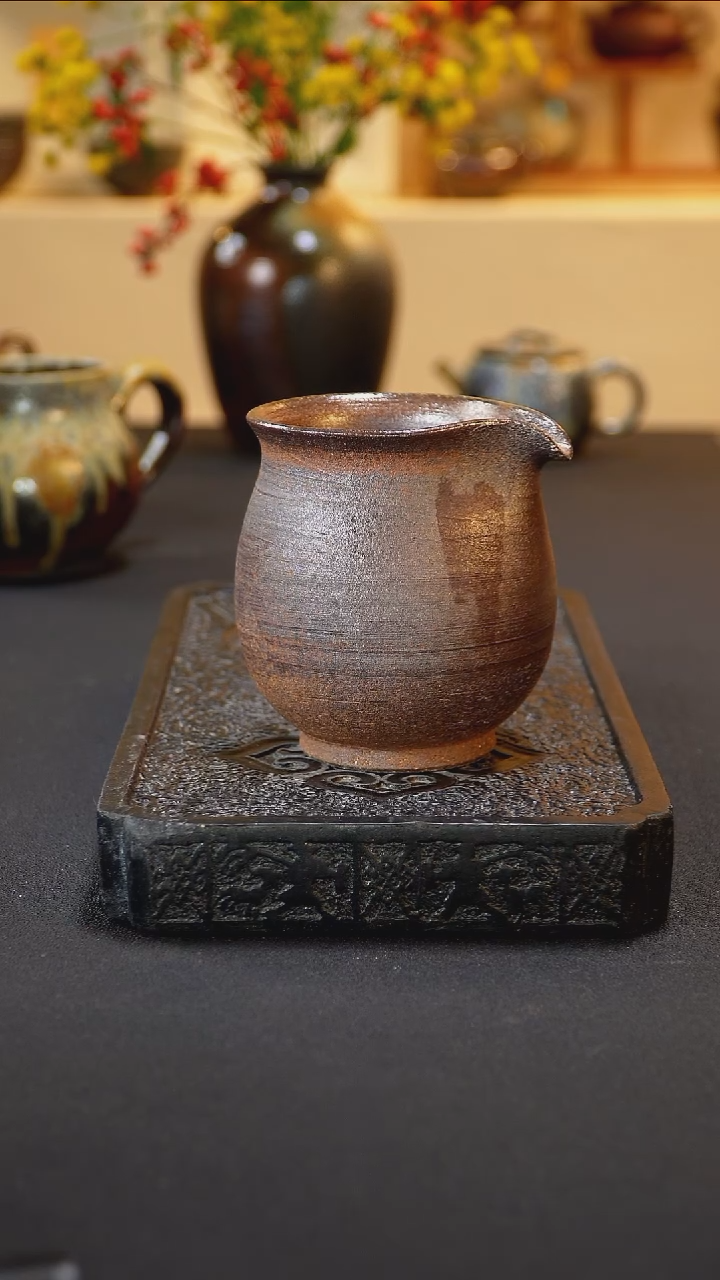 茶壶紫砂纯自然紫砂柴烧