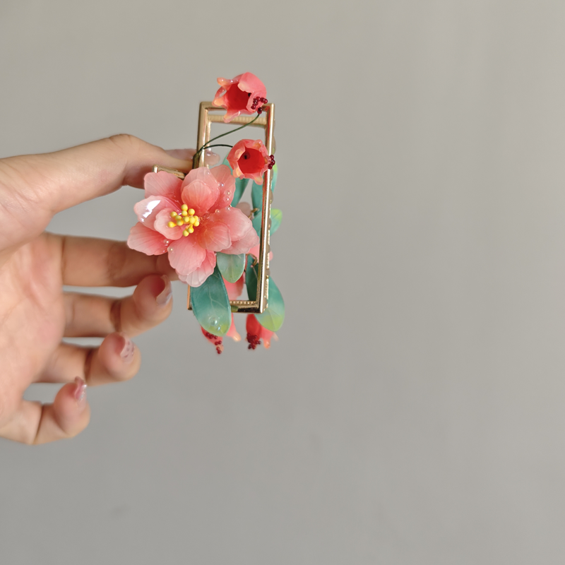 风雪初晴石榴抓夹【新款上新】汉服古风超仙可爱气质甜美