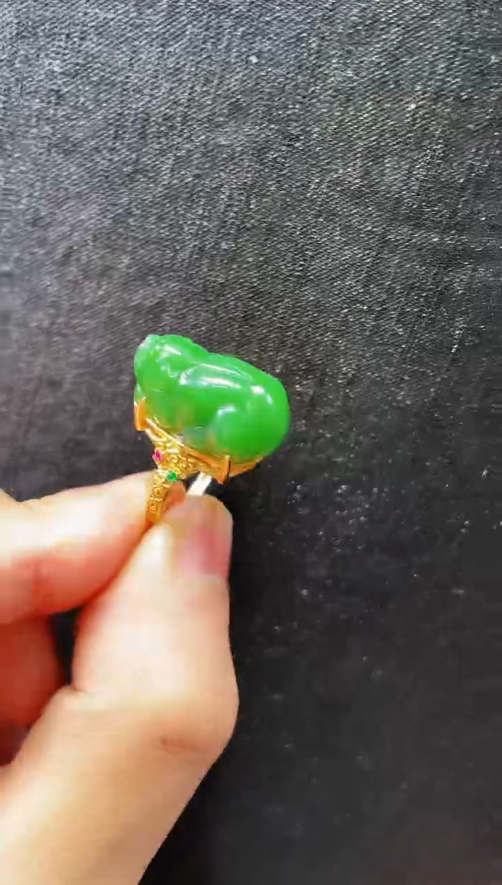 和田玉戒指银S925镶嵌多样性发一