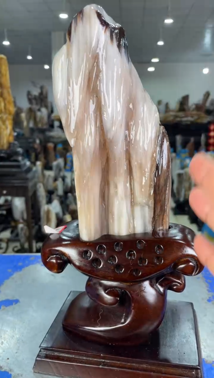 【闪购商品】硅化玉摆件未镶嵌17