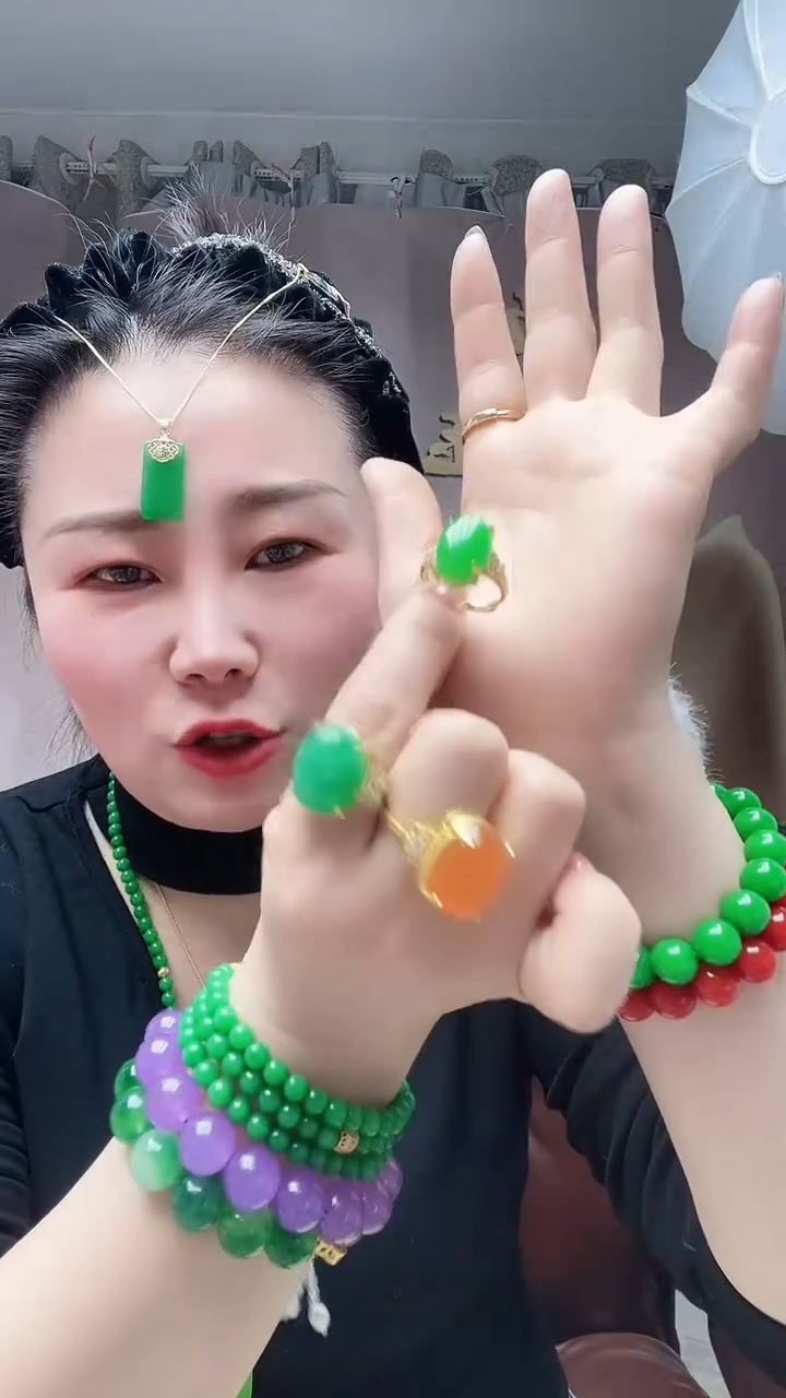 【闪购商品】翡翠戒指14K金镶嵌D10号