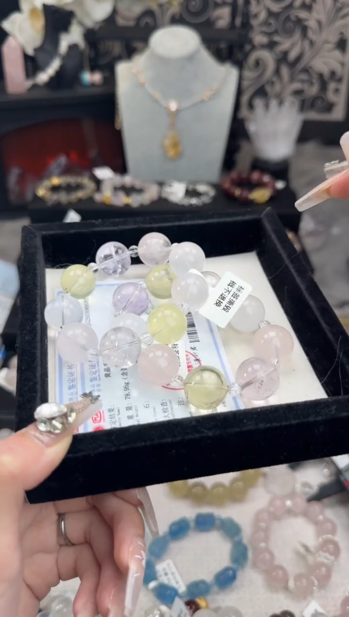 水晶手链未镶嵌天然水晶 多样性发货